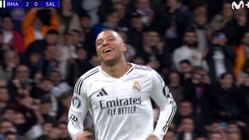 La cara viral de Mbappé tras marcar un gol inverosímil: carne de Gifs su reacción
