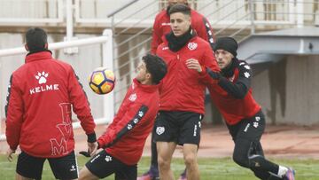 &Aacute;lex Moreno, en el entrenamiento del Rayo Vallecano.