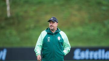 El técnico Rafa Benítez, durante el entrenamiento del Celta de este martes 14 de noviembre.