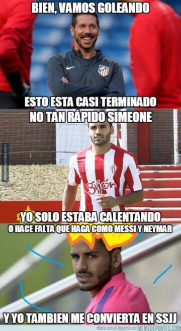 Los memes más divertidos del Atlético-Sporting