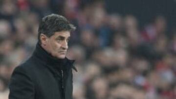 M&iacute;chel, en el partido de vuelta de la Europa League ante el Athletic en San Mam&eacute;s.