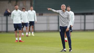 El entrenamiento de España previo a la final contra Francia