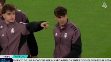 No podía aguantar la alegría: atentos a Thiago Pitarch en el césped del Bernabéu