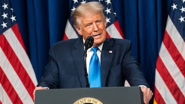 El presidente de los Estados Unidos, Donald Trump, habla en la Convención Nacional Republicana en Charlotte, Carolina del Norte, Estados Unidos, el 24 de agosto de 2020.