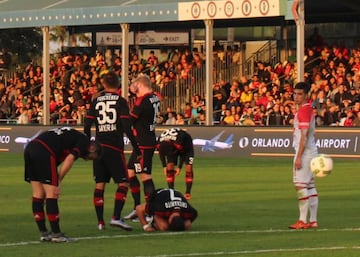 Chicharito, en la Florida Cup ante Santa Fe.