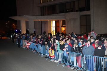 Atlético de Madrid: Recibimiento a su llegada al hotel