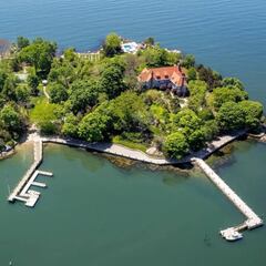 Así es la isla privada en venta por 35M de dólares frente a la costa de Connecticut