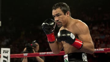 Juan Manuel M&aacute;rquez antes de una pelea de boxeo