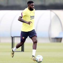 El calvario de Umtiti: recae de su lesión en la rodilla izquierda y dice casi adiós a la temporada