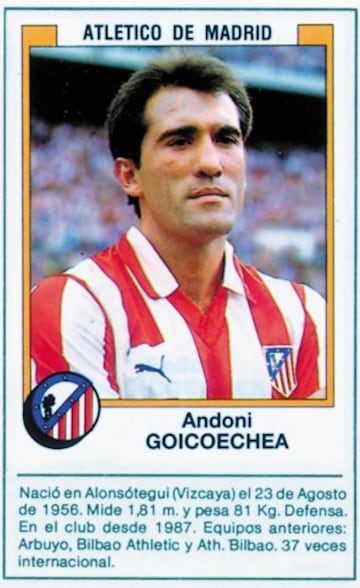 En 1987 ficha por el Atl¨¦tico de Madrid donde solo jugo 37 partidos en las tres temporadas que permaneci¨® en el club colchonero.