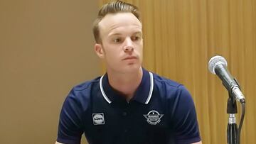 El ciclista belga del equipo Quick Step Iljo Keisse habla en una rueda de prensa este martes en un hotel de San Juan (Argentina).