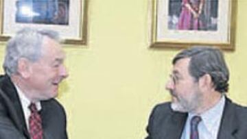 <b>ACUERDO. </b>Pound y Lissavetzky preparan la Conferencia Mundial.