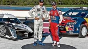 <b>GRAN REGISTRO. </b>El piloto francés se quedó en un test a sólo seis décimas por vuelta del titular del equipo Peugeot, Stephane Sarrazin, a la izquierda de la imagen.