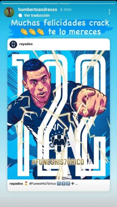 Chupete Suazo felicitó a Funes Mori por romper récord de goleo en Rayados