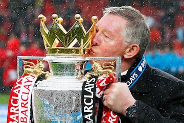 Sir Alex Ferguson winning yet another Premier League title with Manchester United. 