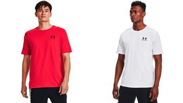 Camiseta blanca Under Armour para hombre.