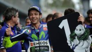 Rossi, tras su pole en Jerez.