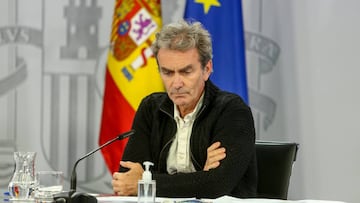 El director del Centro de Coordinación de Alertas y Emergencias Sanitarias (CCAES), Fernando Simón, comparece en rueda de prensa en Moncloa para informar de la evolución de la pandemia, en Madrid (España), a 22 de octubre de 2020.
22 OCTUBRE 2020 CORONAVIRUS;COVID-19;PANDEMIA;ENFERMEDAD
EUROPA PRESS/R.Rubio.POOL
22/10/2020