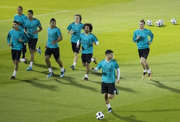 Real Madrid put in one last session ahead of Al-Jazira game