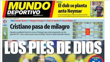 Portada del diario Mundo Deportivo del día 23 de junio de 2016.