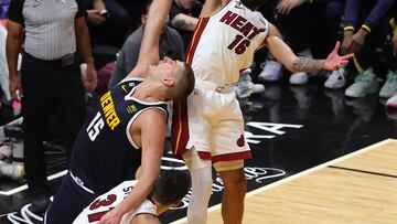 Denver Nuggets star Nikola Jokic gave fans a scare when he landed on his ankle in Game 4 against the Miami Heat, but he was able to shake it off...for now.