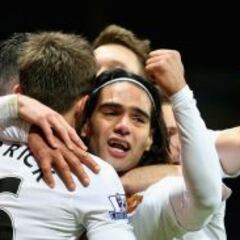 Falcao ya le anotó al Aston Villa en Villa Park