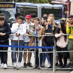 La llegada del Real Madrid a Múnich en imágenes