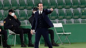 Unai Emery, en el partido entre el Elche y el Villarreal. 