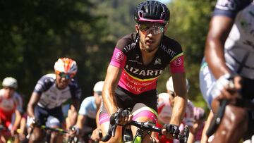 Héctor Carretero, nuevo fichaje del equipo Movistar, en una carrera con el Lizarte.