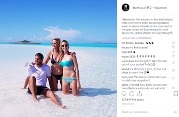 El tenista ha disfrutado de una semana de vacaciones acompañado por su familia en Exuma un distrito de las Bahamas, un lugar paradisíaco donde siempre es verano