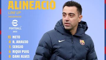 Dani Alves regresa por la puerta grande: titular, en partido trampa