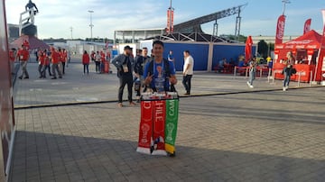 Así se vive la previa de Chile-Camerún en Moscú. 