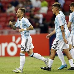 Los 6 goles de la Argentina de Sampaoli ante Singapur