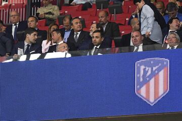 Luis Enrique, técnico de la selección española, en el palco del Wanda Metropolitano.