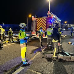 Mueren tres personas en un accidente con un kamikaze en la A3