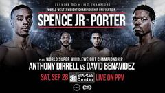 Spence - Porter en vivo: Mundiales WBC e IBF, en directo