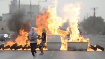 ALTA TENSI&Oacute;N. Las im&aacute;genes de disturbios en las calles de Manama y Malkiya se han venido sucediendo durante la semana previa a la celebraci&oacute;n del gran premio.