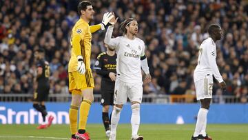 CHAMPIONS LEAGUE 
 REAL MADRID - MANCHESTER CITY 
 COURTOIS SERGIO RAMOS
