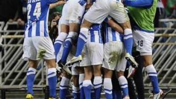 <b>ALEGRÍA. </b>El triunfo ante el Athletic ha dado alas a la Real.