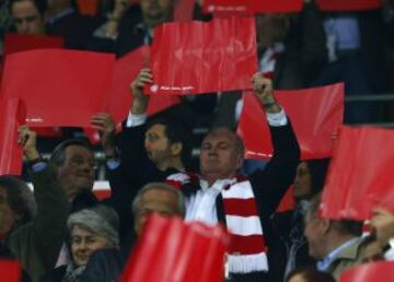 Semifinal ida. Uli Hoeness, presidente del Bayern.