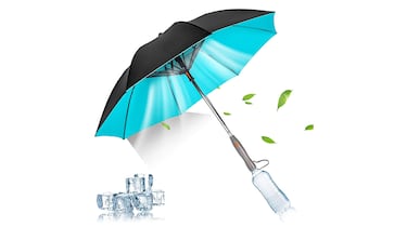 El paraguas con ventilador y nebulizador de agua que usarás todo el año
