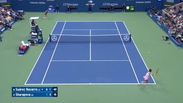 La obra maestra de Carla Suárez ante Sharapova: la reacción del público define el punto