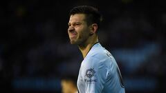 Fedor Smolov se muestra contrariado durante el partido entre el Celta y el Sevilla en Bala&iacute;dos.