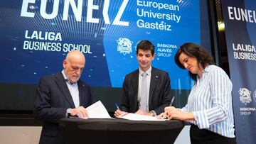 Javier Tebas en Vitoria.