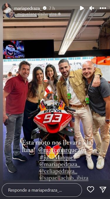Marc Mrquez y Mara Pedraza, juntos en el Gran Premio de Portugal