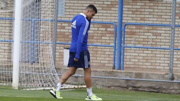 Narv&aacute;ez, en un entrenamiento.