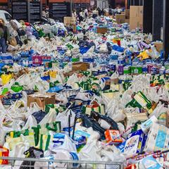 Caufriez, Thierry y Jesús Vázquez participan en la recogida de alimentos
