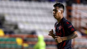 Efrain Alvarez of Tijuana during the 12th round match between Pachuca and Tijuana as part of the Liga BBVA MX, Torneo Clausura 2025 at Hidalgo Stadium, on March 16, 2025 in Pachuca, Hidalgo, Mexico.