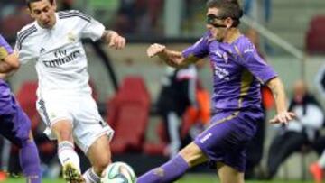 Di María, ante Gonzalo Rodríguez.