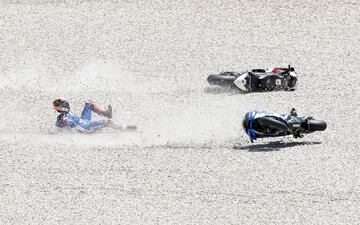 Las imágenes de la accidentada salida en Montmeló